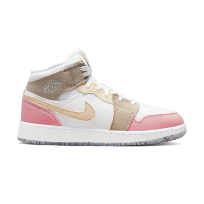 AIR JORDAN 1 MID GS 'PINK TAN'