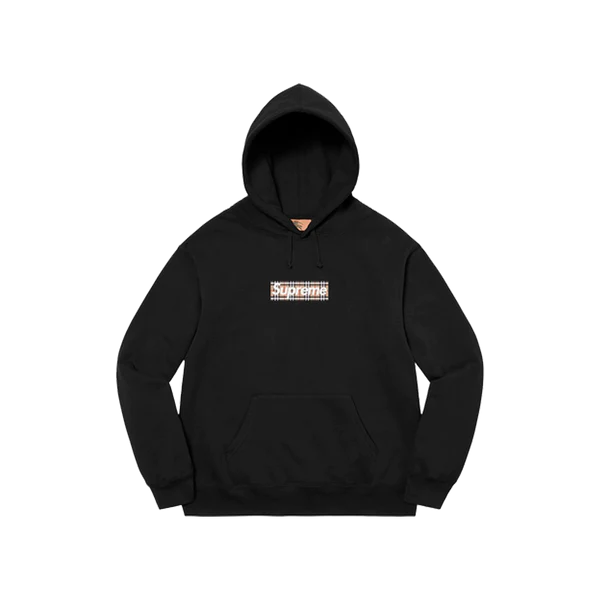 SUPREME X BURBERRY BOX LOGO HOODED SWEATSHIRT 'BLACK'