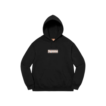 SUPREME X BURBERRY BOX LOGO HOODED SWEATSHIRT 'BLACK'