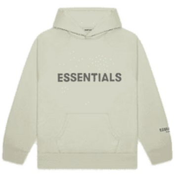 FEAR OF GOD ESSENTIALS 3D SILICON APPLIQUE PULLOVER HOODIE ALFALFA SAGE