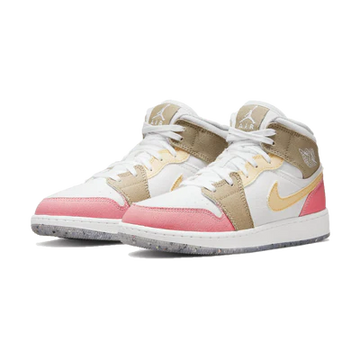 AIR JORDAN 1 MID GS 'PINK TAN'