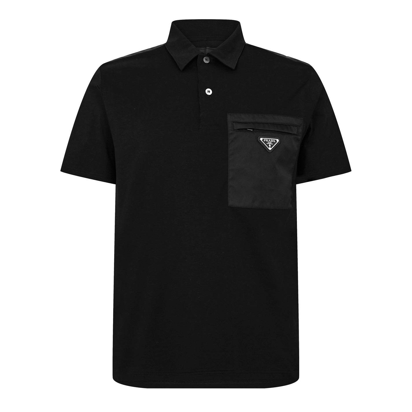 PRADA RE-NYLON JERSEY POLO SHIRT