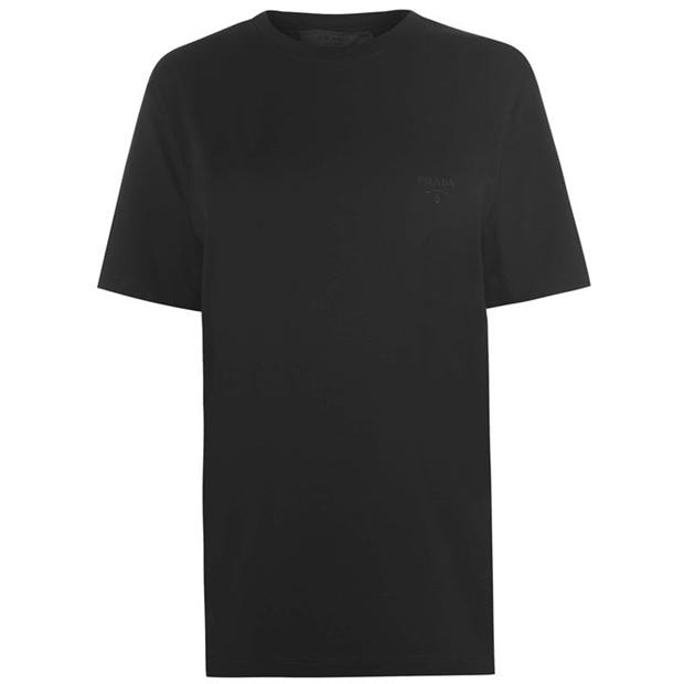 PRADA LOGO CREW NECK T SHIRT