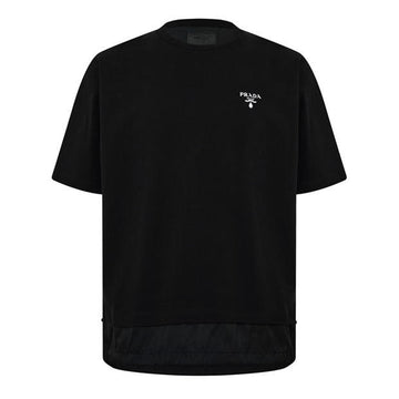 PRADA LOGO JERSEY RE-NYLON T SHIRT