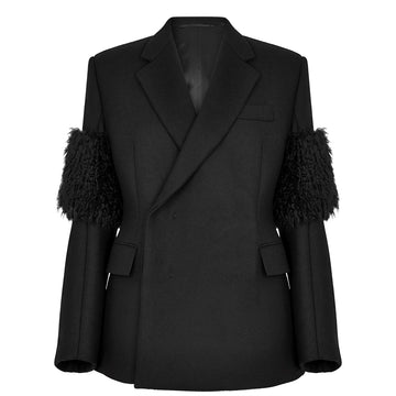 PRADA FUR SLEEVE COAT