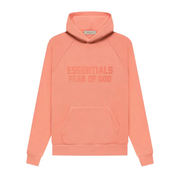 FEAR OF GOD ESSENTIALS SS22 PULLOVER HOODIE CORAL PINK