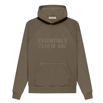 FEAR OF GOD ESSENTIALS SS22 PULLOVER HOODIE WOOD BROWN