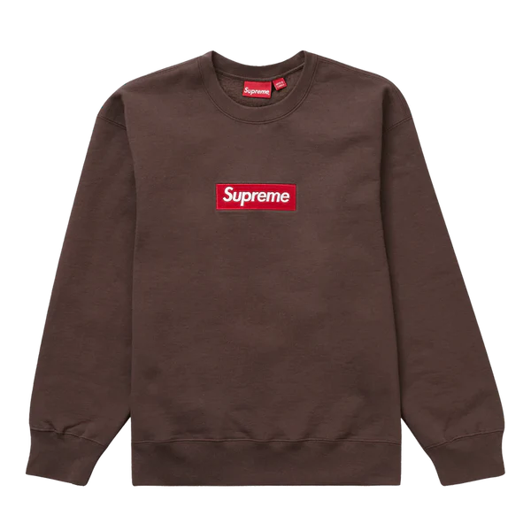 SUPREME BOX LOGO CREWNECK 'BROWN' (FW22)