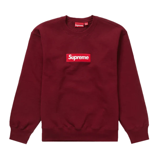 SUPREME BOX LOGO CREWNECK 'CARDINAL' (FW22)