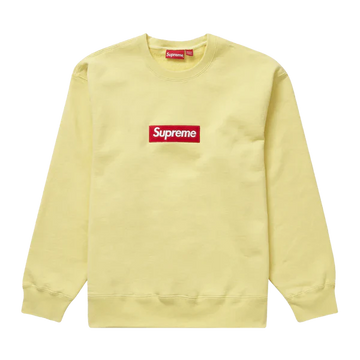 SUPREME BOX LOGO CREWNECK 'PALE YELLOW' (FW22)