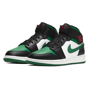 AIR JORDAN 1 MID GS 'BLACK PINE GREEN'