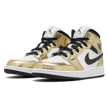 AIR JORDAN 1 MID SE GS 'METALLIC GOLD'