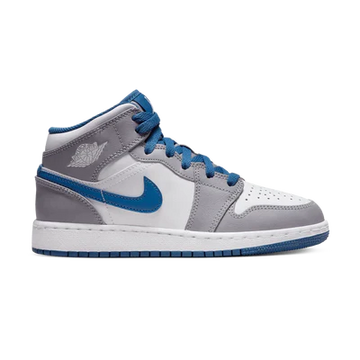 AIR JORDAN 1 MID GS 'CEMENT TRUE BLUE'