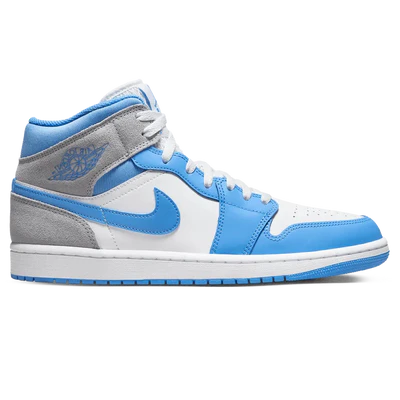 AIR JORDAN 1 MID 'UNIVERSITY BLUE GREY'