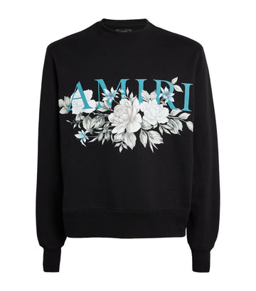 AMIRI Cotton Floral Logo Sweatshirt