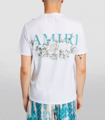 AMIRI Cotton Floral Logo T-Shirt