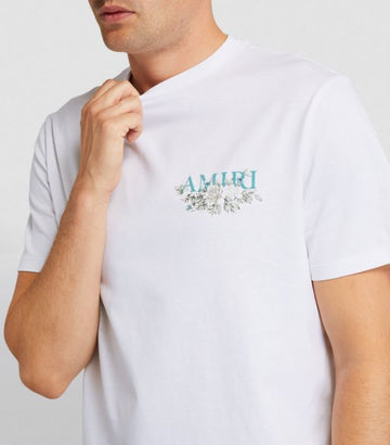 AMIRI Cotton Floral Logo T-Shirt