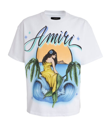 AMIRI  Cotton Mermaid Print T-Shirt