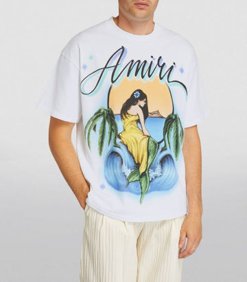 AMIRI  Cotton Mermaid Print T-Shirt