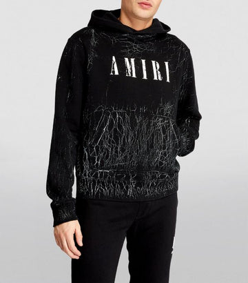 AMIRI Cracked Print Logo Hoodie