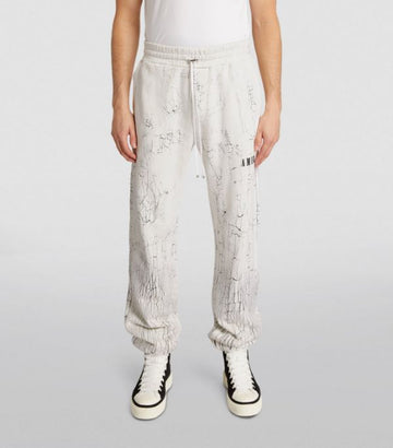 AMIRI Cracked Print Logo Sweatpants