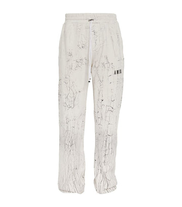 AMIRI Cracked Print Logo Sweatpants