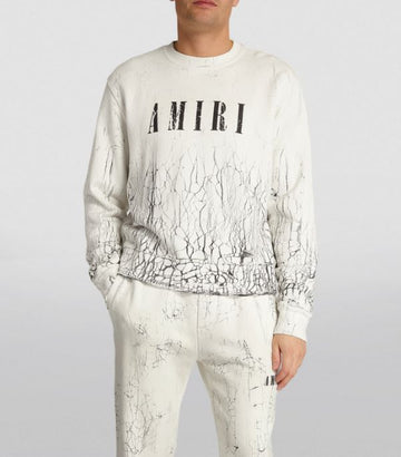 AMIRI  Cracked Print Logo Sweatshirt