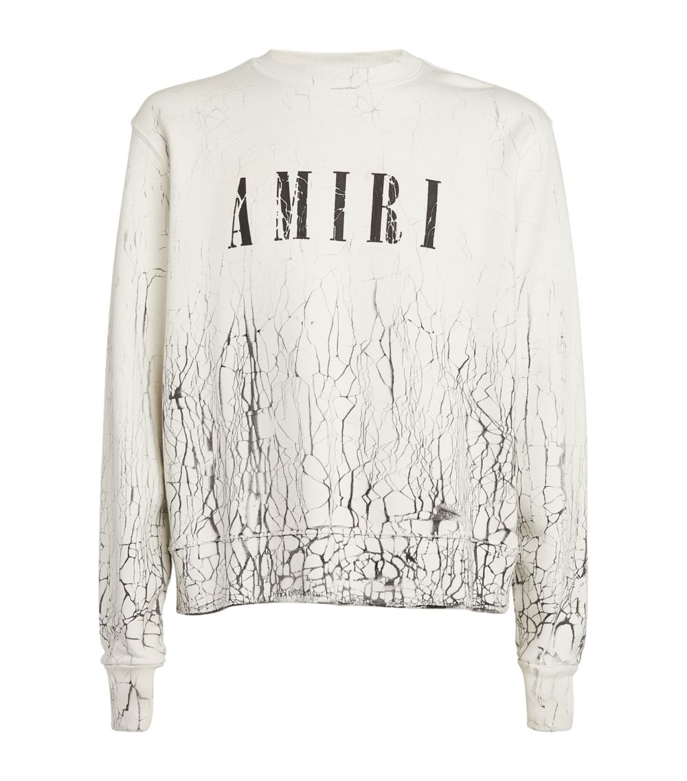 AMIRI  Cracked Print Logo Sweatshirt