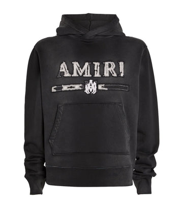 AMIRI  Distressed Bar-Logo Hoodie