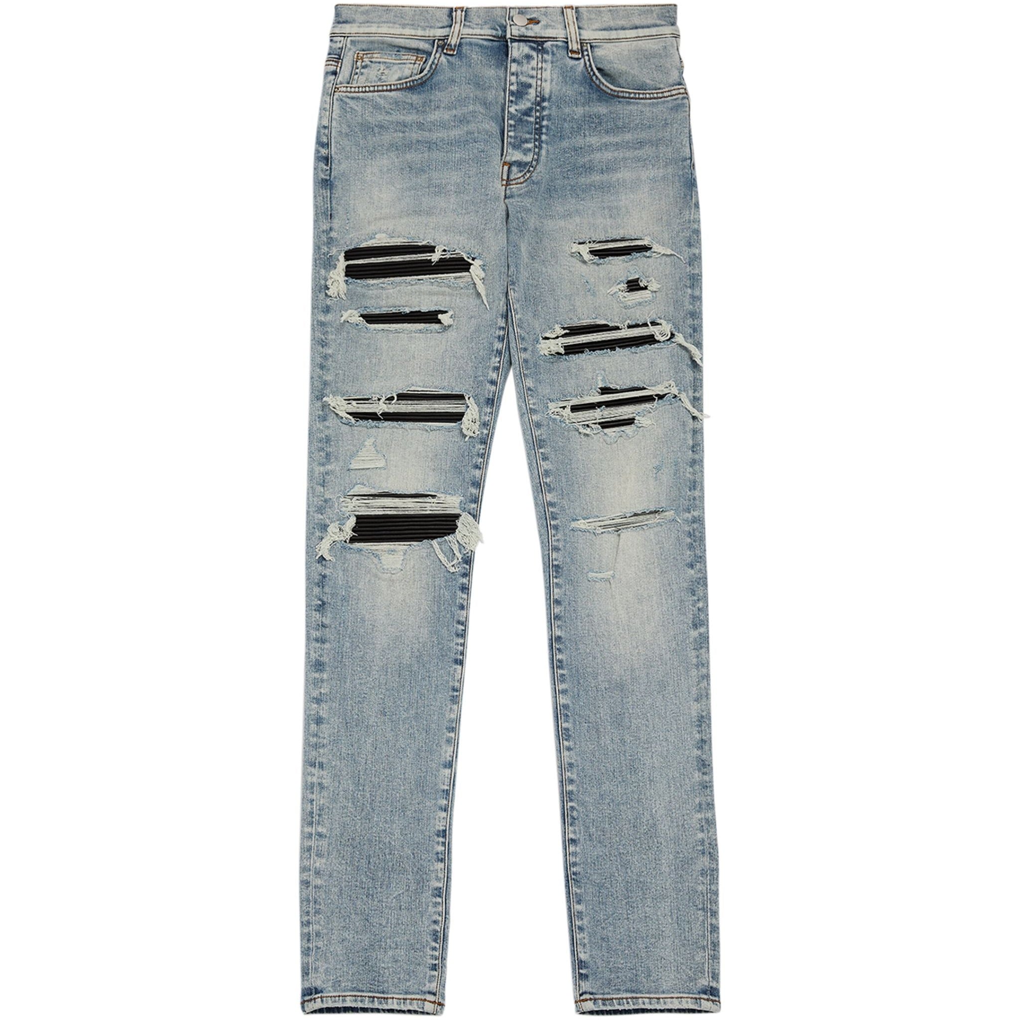 AMIRI Leather Thrasher Skinny Jeans