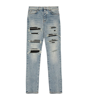 AMIRI Leather Thrasher Skinny Jeans