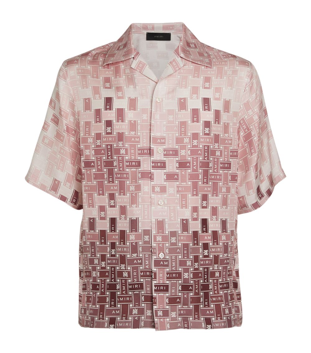 AMIRI  Silk Monogram Bowling Shirt