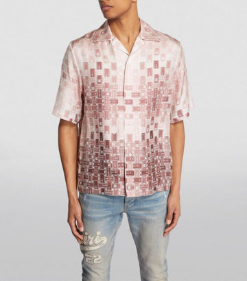 AMIRI  Silk Monogram Bowling Shirt