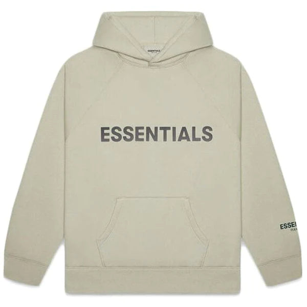 FEAR OF GOD ESSENTIALS 3D SILICON APPLIQUE PULLOVER HOODIE MOSS