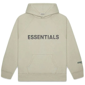 FEAR OF GOD ESSENTIALS 3D SILICON APPLIQUE PULLOVER HOODIE MOSS