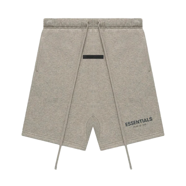FEAR OF GOD ESSENTIALS SUMMER CORE SWEAT SHORT 'DARK HEATHER OATMEAL'
