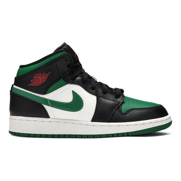 AIR JORDAN 1 MID GS 'BLACK PINE GREEN'