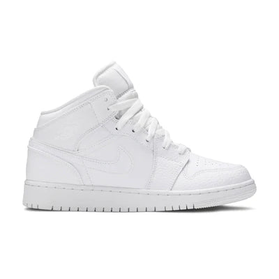 JORDAN 1 MID 'TRIPLE WHITE’